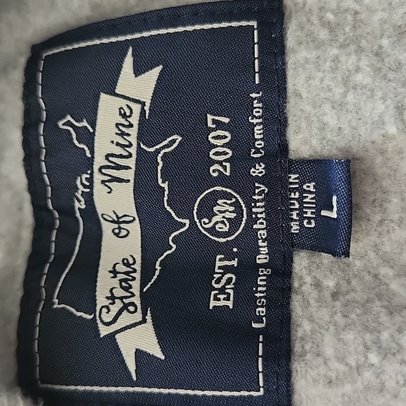 State of Mine Iowa Graphic Sweatshirt Gray Long Sleeve Pullover – Size L - Picture 5 of 6
